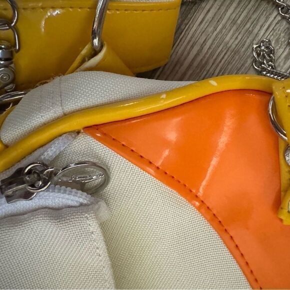 Air Jordan Nike Backpack White Orange & Yellow Size 13 x 11 x 4 - Picture 12 of 16